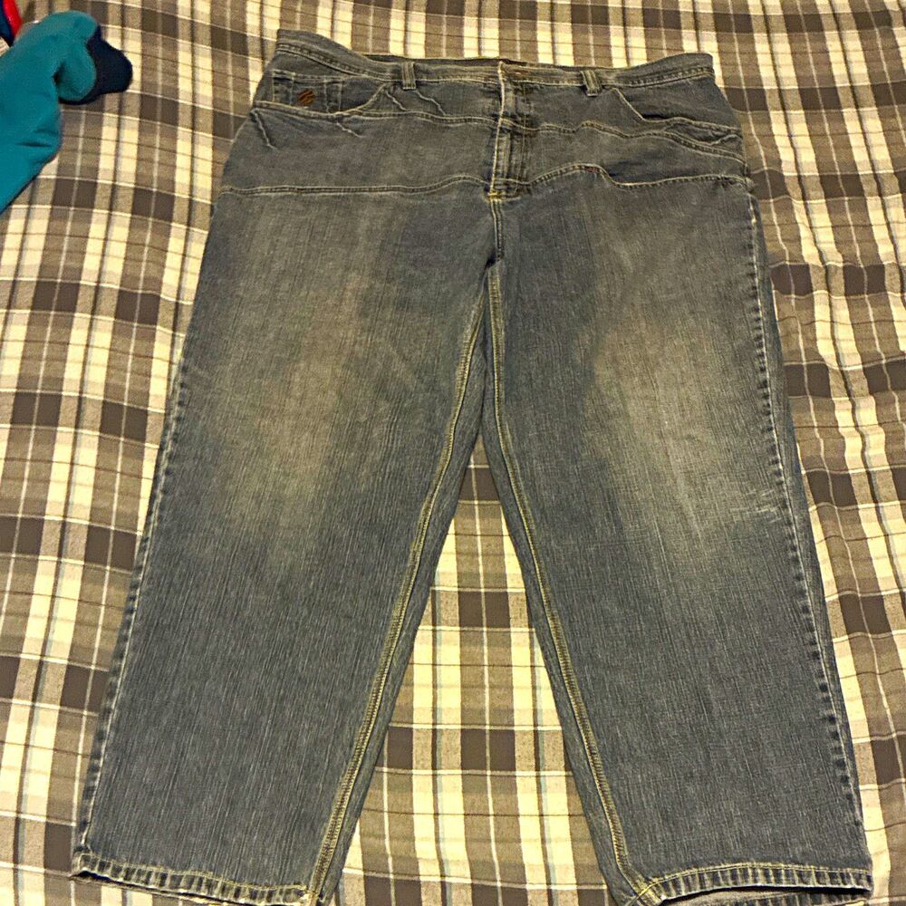 Rocawear Big & Tall Men’s Blue Denim Jeans Straight Relaxed Baggy fit Y2K